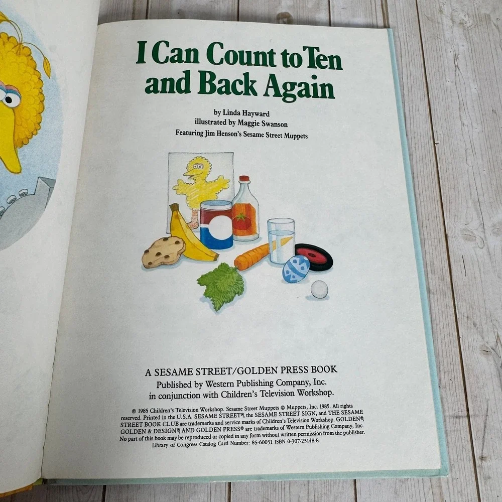 Vintage Sesame Street Book Club Lot 10 HC Kids Books‎ ABC Counting Learning